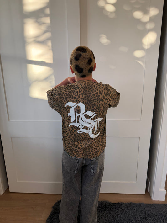 BSC Leopard Print Boxy T-Shirt