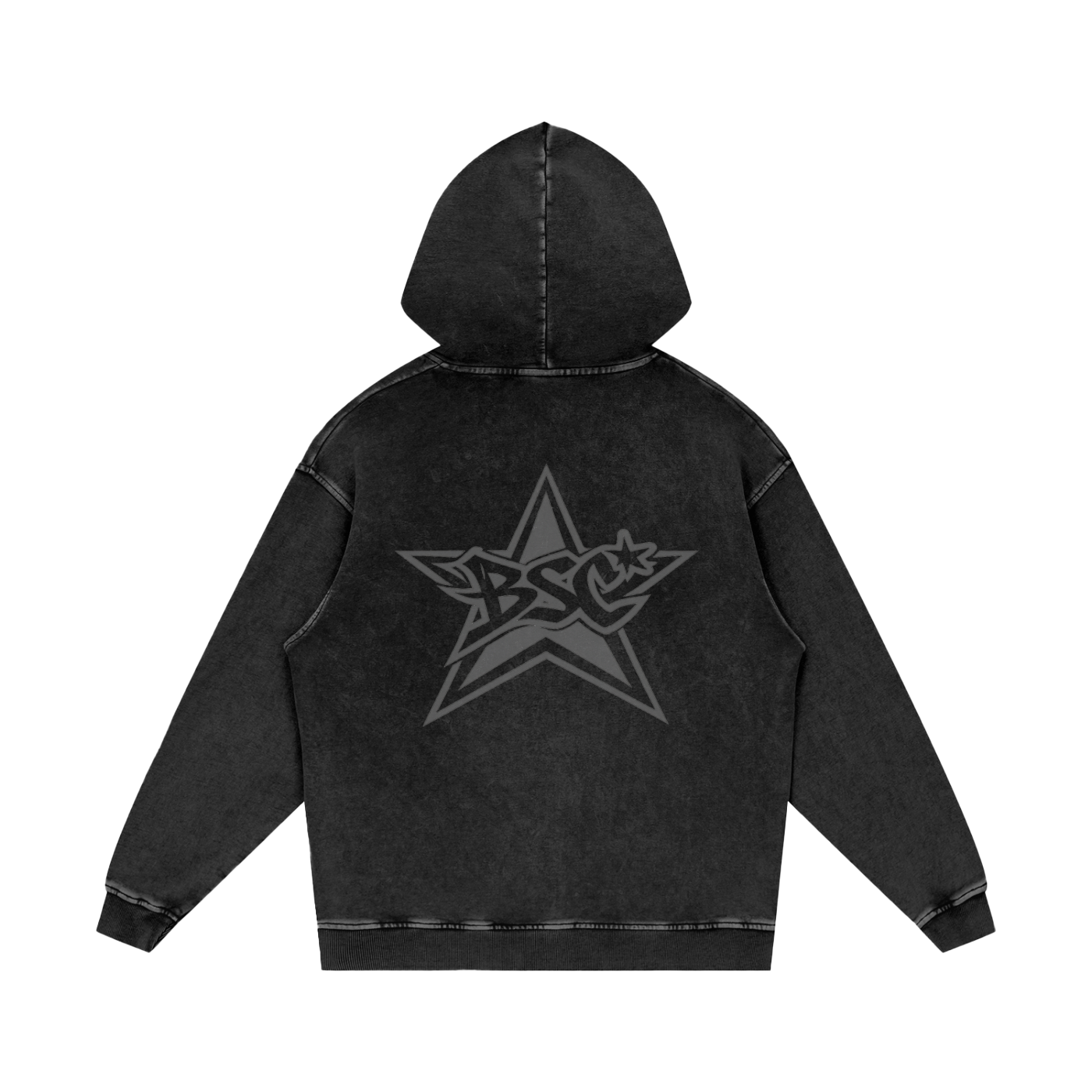 Snow Washed Loose Cotton Hoodie