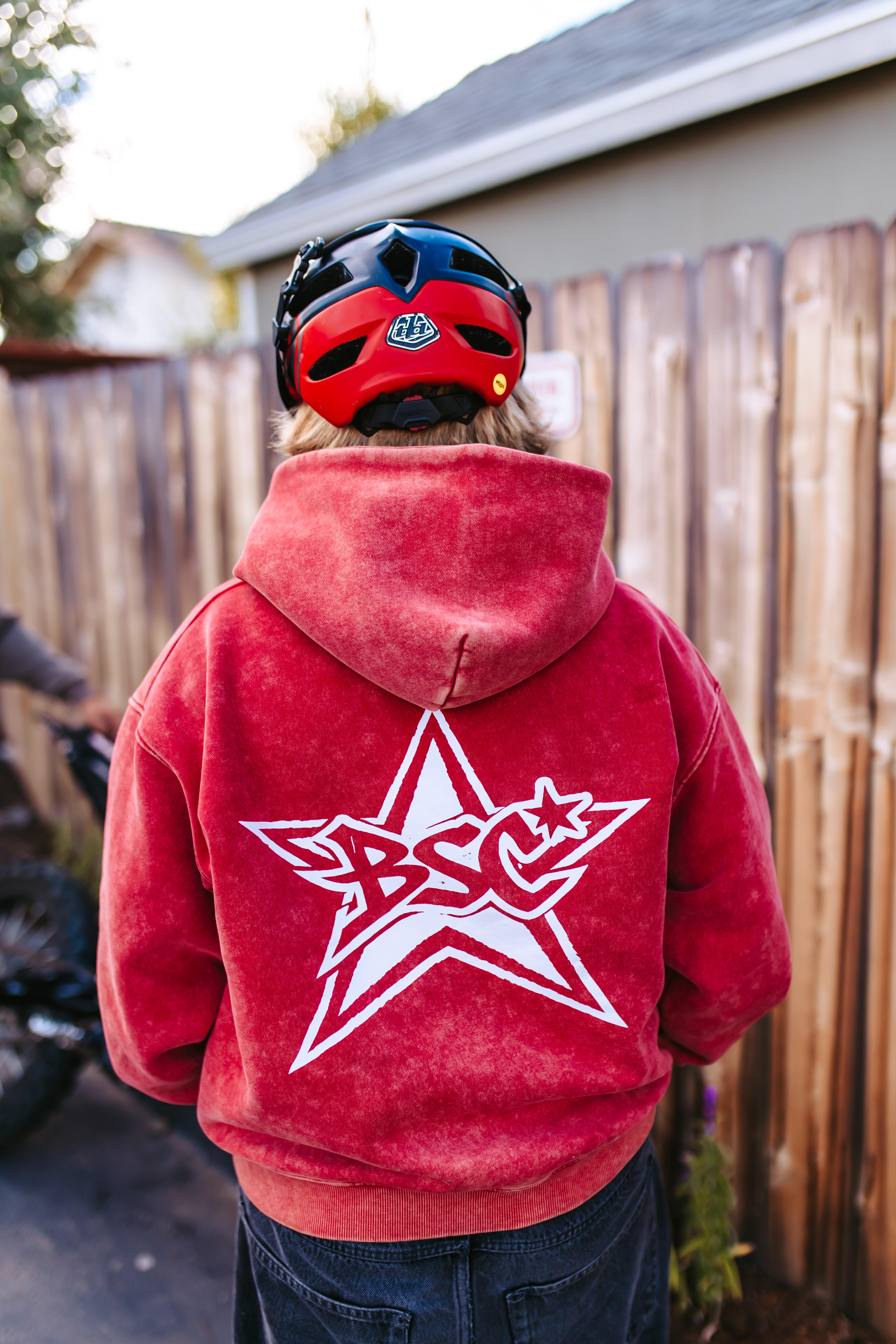 Red Star Zip boxy Hoodie