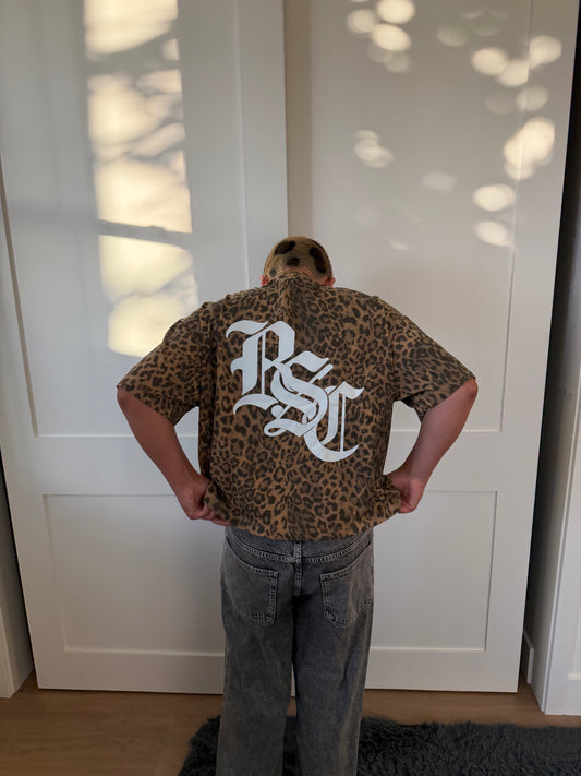 BSC Leopard Print Boxy T-Shirt