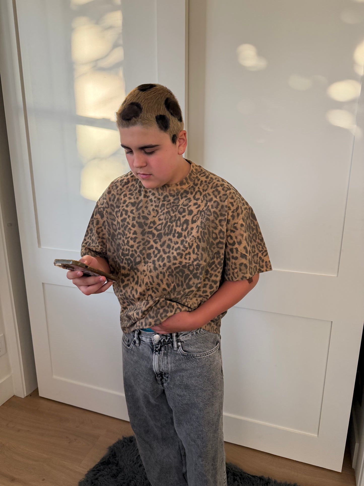 BSC Leopard Print Boxy T-Shirt