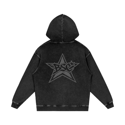 Snow Washed Loose Cotton Hoodie